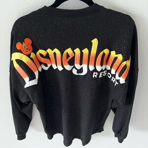 Disneyland Halloween Mickey Mouse Pumpkin Spirit Jersey XS Sparkle Candy Corn EC